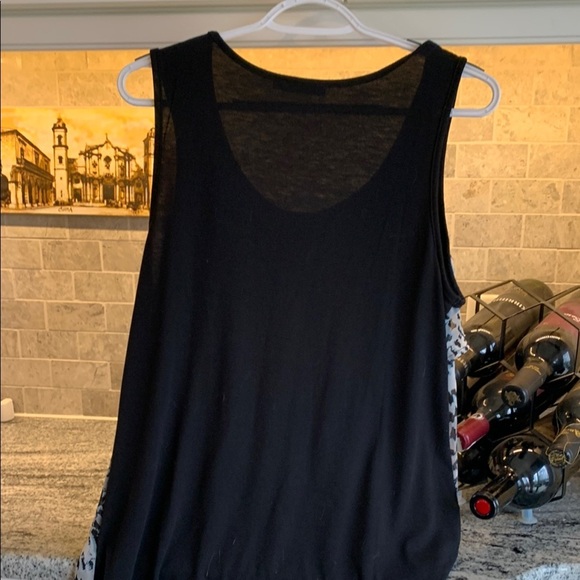 Ricki's Black and grey Ruffled Asymmetrical Tank Top - Picture 3 of 4